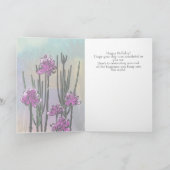 Carte Fleurs Désertiques Modernes Anniversaire (Intérieur)