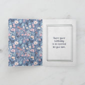 Carte Fleurs d'été et Aiguilles Anniversaire (Intérieur)