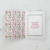 Carte Fleurs d'été et Aiguilles Anniversaire (Intérieur)