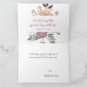 Carte Fleurs d'été Mariage Merci (Intérieur)