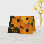 Carte Fleurs d'Halloween (Fleur jaune)