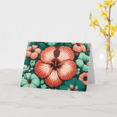 Carte Fleurs d'Hibiscus (Fleur jaune)