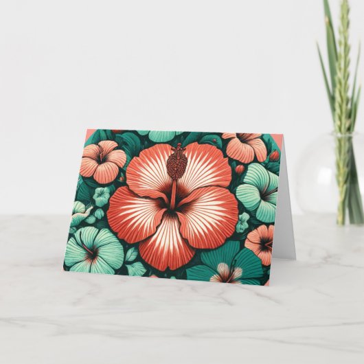 Carte Fleurs d'Hibiscus (Devant)