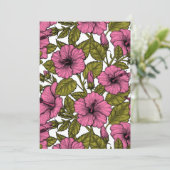 Carte Fleurs d'hibiscus roses (Debout devant)