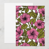 Carte Fleurs d'hibiscus roses (Devant / Derrière)