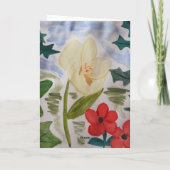 Carte Fleurs d'hiver et Noël de houx (Dos)