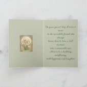 Carte Fleurs d'iris d'anniversaire de février de style A (Intérieur)