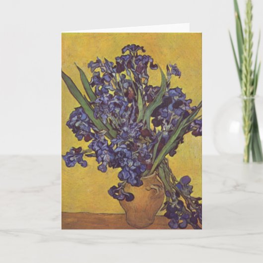 Carte Fleurs d'iris de Vincent Willem Van Gogh (Devant)