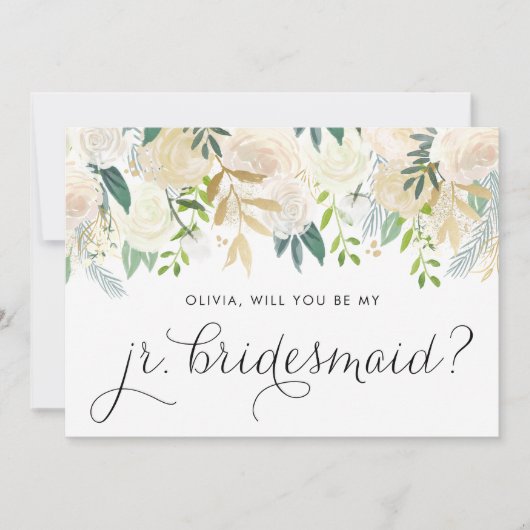 Carte Fleurs D'Ivoire Douce Serez-Vous Ma Fille D'Épouse (Devant)