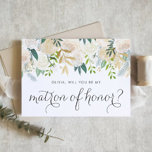 Carte Fleurs d'ivoire doux serez-vous mon maître d'honne