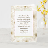 Carte Fleurs d'ivoire pour Mariage avec texte religieux (Fleur jaune)