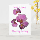 Carte Fleurs d'orchidée (Fleur jaune)