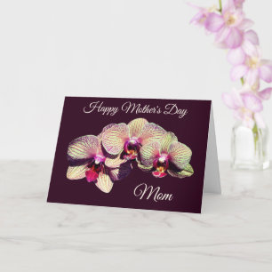 Carte Fleurs d'orchidée époustouflantes Fête des Mères