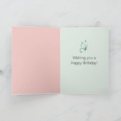 Carte Fleurs d'orchidée rose papillon vert menthe Annive (Intérieur)