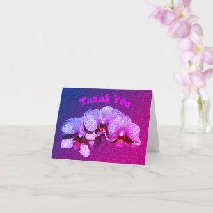 Carte Fleurs d'orchidées Merci personnalisé