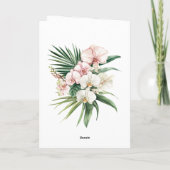 Carte Fleurs d'orchidées tropicales roses (Dos)