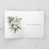 Carte Fleurs d'orchidées tropicales roses (Intérieur)