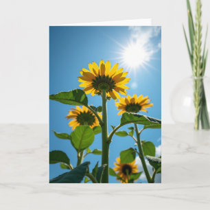 Carte Fleurs Dorées d'Anniversaire
