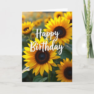 Carte Fleurs Dorées Joyeuses
