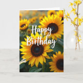Carte Fleurs Dorées Joyeuses (Fleur jaune)