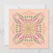 Carte Fleurs Douce pêche kaléidoscopique Écriture Meille (Devant)