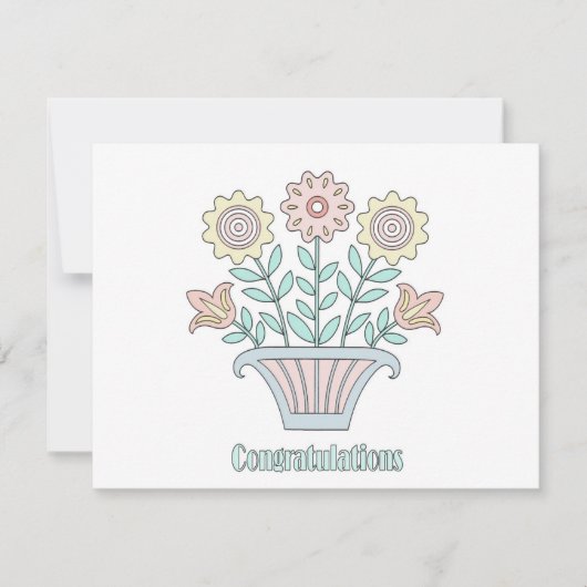 Carte Fleurs douces Félicitations (Devant)