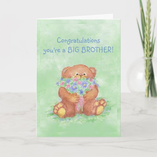 Carte Fleurs d'ours de FunTeddy de FRÈRE de (Devant)