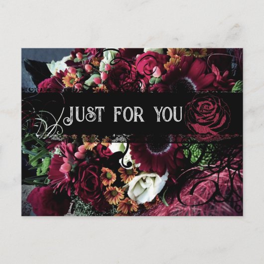 Carte Fleurs Dramatiques Rien Que Pour Vous (Devant)
