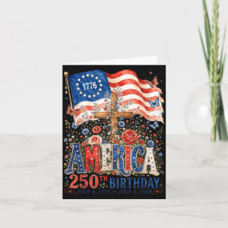 Carte Fleurs du 250e anniversaire des États-Unis d'Améri