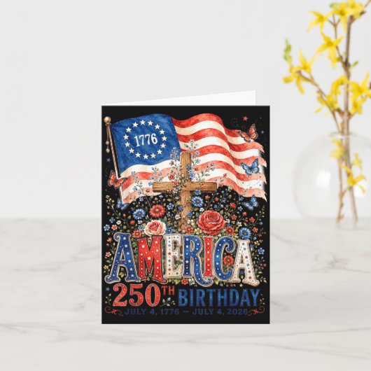 Carte Fleurs du 250e anniversaire des États-Unis d'Améri (Fleur jaune)