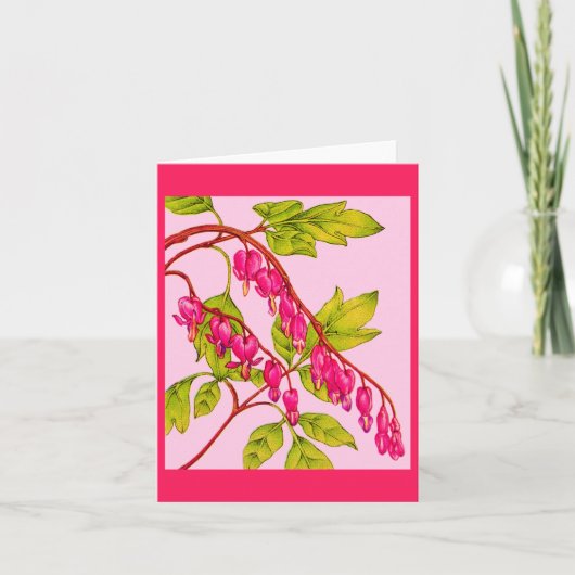 Carte fleurs du coeur saignant (Devant)