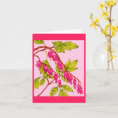 Carte fleurs du coeur saignant (Fleur jaune)