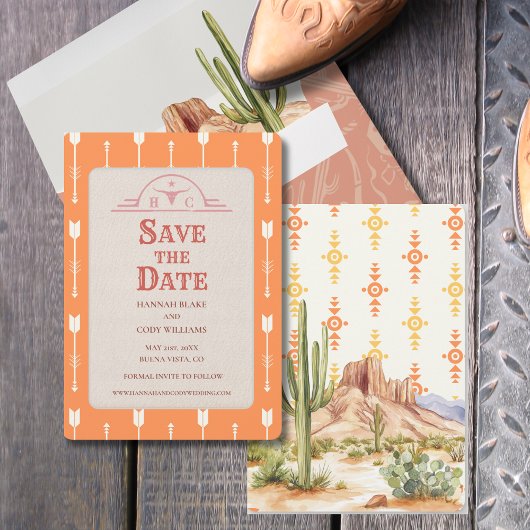 Carte Fleurs du désert Mariage occidental Enregistrer la