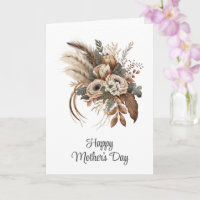 Fleurs élégantes Feuillage et Plumes Fête des Mère