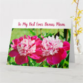 Carte Fleurs Élégantes Meilleure Maman de Bonus Ever Fêt (Fleur jaune)