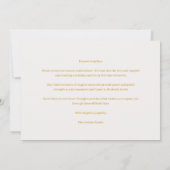 Carte Fleurs élégantes rouge clair et coin doré pour con (Dos)