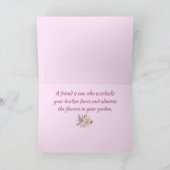 Carte Fleurs élégantes, Un Ami est... (Intérieur)