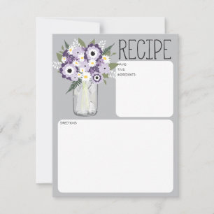 Carte Fleurs en Bocal Mason, Fiche de Recette