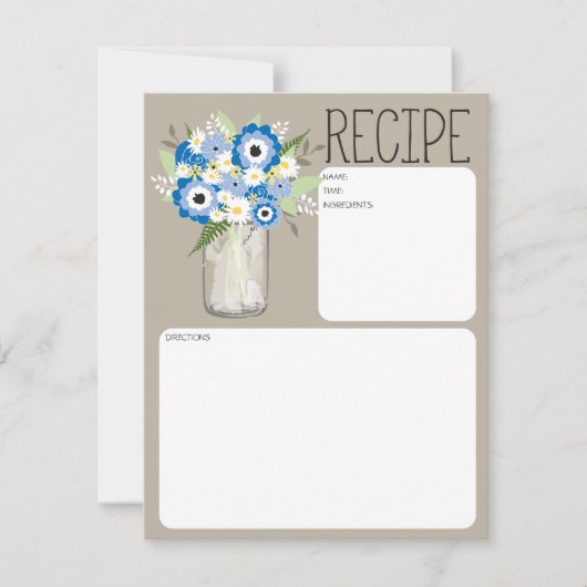 Carte Fleurs en Bocal Mason, Fiche de Recette (Devant)
