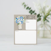 Carte Fleurs en Bocal Mason, Fiche de Recette (Debout devant)