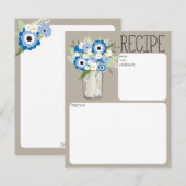 Carte Fleurs en Bocal Mason, Fiche de Recette (Devant / Derrière)
