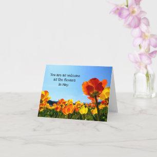 Carte Fleurs en mai, blanc,
