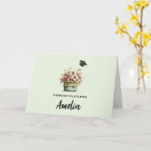 Carte Fleurs en Pot Cozy Shabby Mignon Diplôme (Fleur jaune)