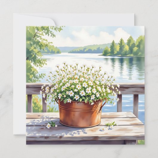 Carte Fleurs en pot de cuivre sur Lakehouse Deck (Devant)