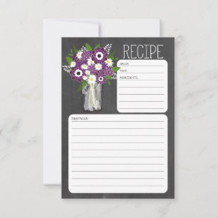 Carte Fleurs en pot Mason, Fiche de recette