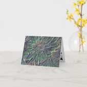 Carte Fleurs en relief avec couleur (Fleur jaune)