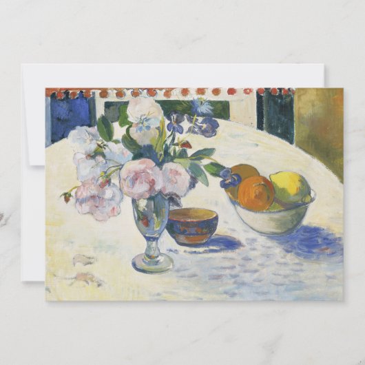 Carte Fleurs et bol de fruits | Paul Gauguin (Devant)