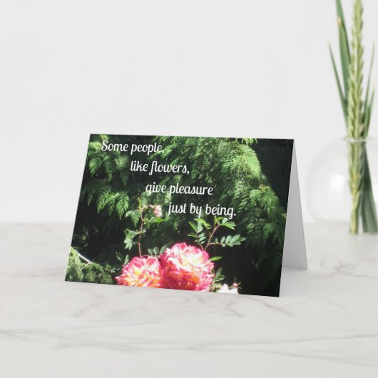 Carte Fleurs et citations sur l'amitié (Devant)