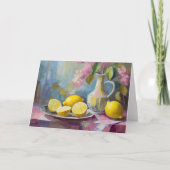 Carte Fleurs et citrons Vie morte moderne (Devant)