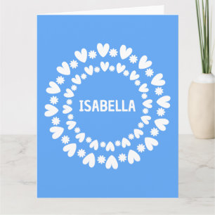 Carte Fleurs Et Coeurs Nom
